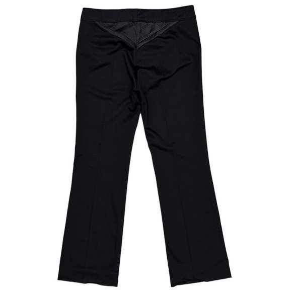 Mieka Mid-Rise Straight Leg Satin Waist Detail Trouser Pants in Black Size 10 - Picture 3 of 16